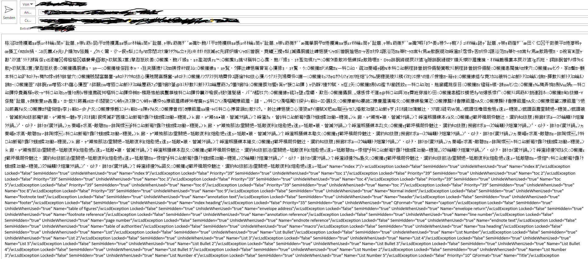 Outlook Versendet Immer Wieder Mails Mit Chinesischen Zeichen