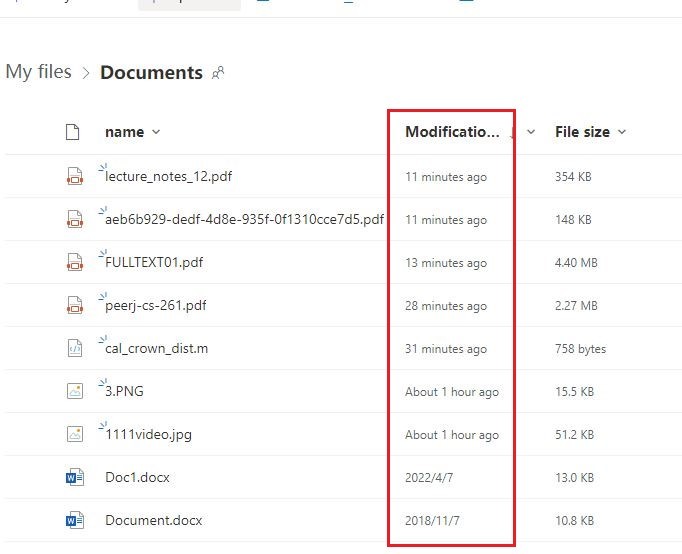 Modified Column In OneDrive Shows The Uploaded Date Rather Than The ...