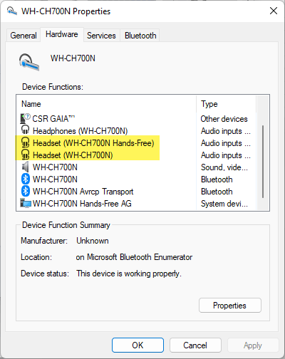 Bluetooth headphone's microphone not detected in windows 10/11/ - Microsoft  Community