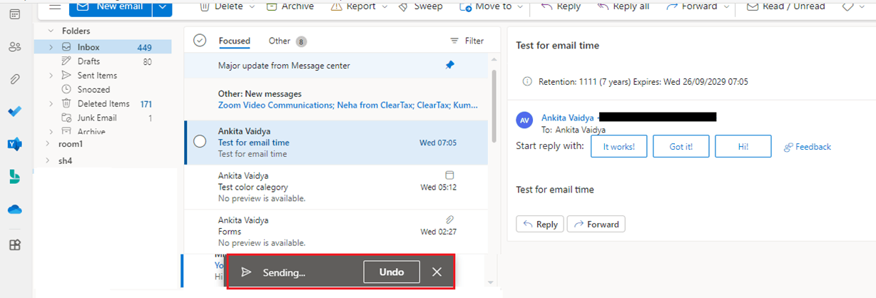 HOW TO UNDO A SENT OUTLOOK EMAIL - Microsoft Community