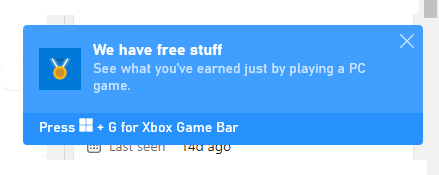 Free Games notification