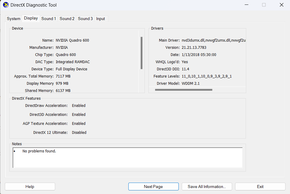 How to install DirectX feature level 11.1 in NVIDIA Quadro K600