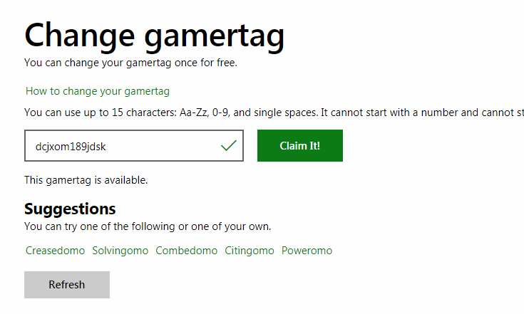 How to change your Xbox One Gamertag