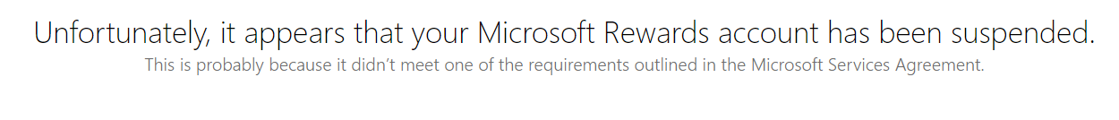 Microsoft Rewards Account Suspended Problem Solve