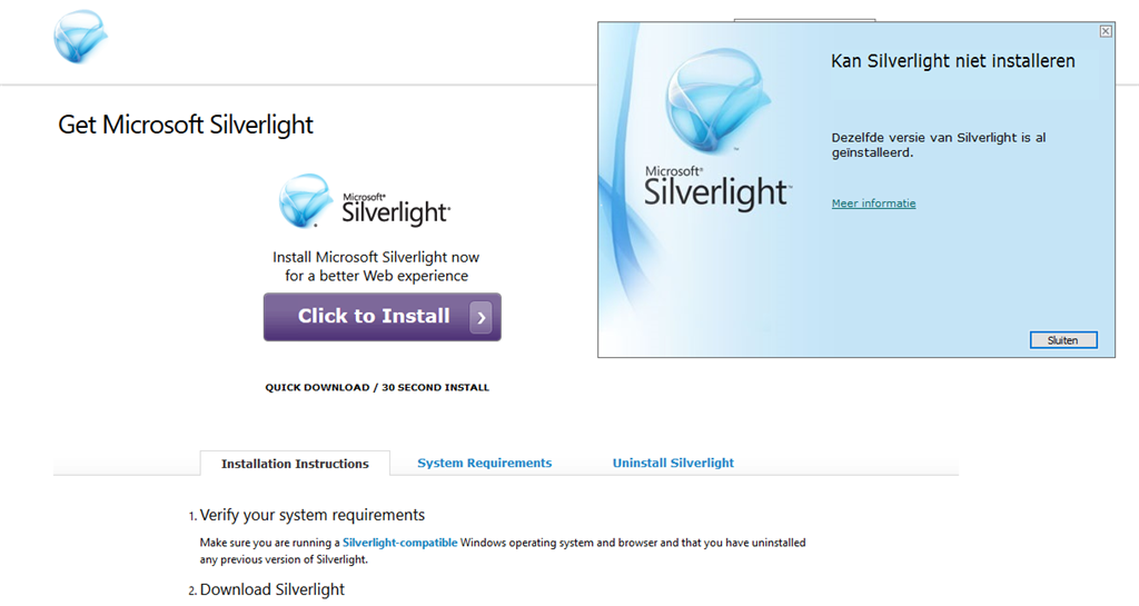 Не устанавливается silverlight на windows 10