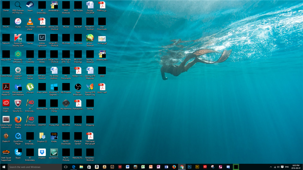 Windows 10 Desktop Icons Displayed As Black Squares Windows Microsoft Community