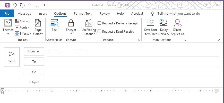 outlook 365 message header