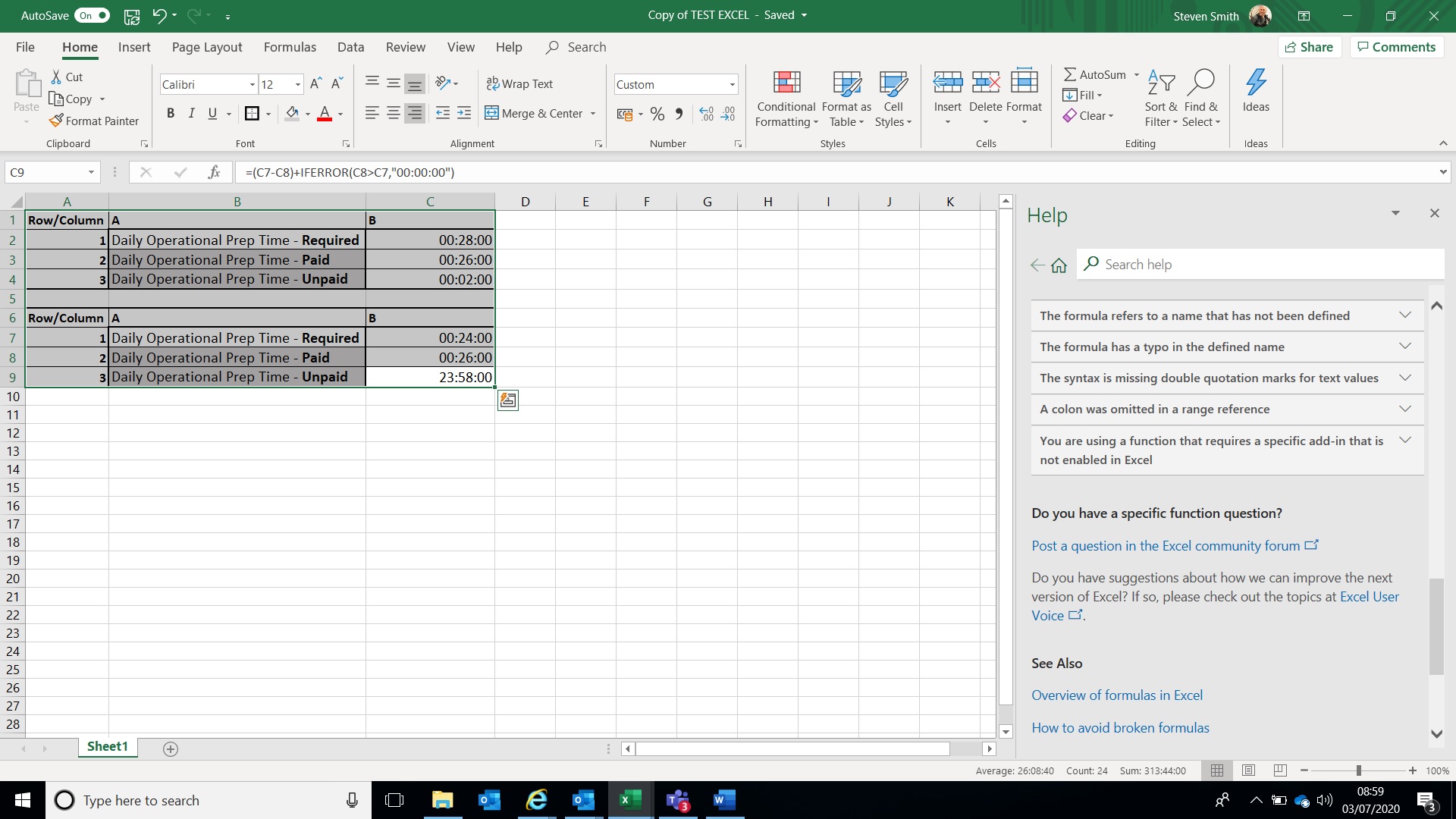 2 Functions In 1 Excel Cell Microsoft Community