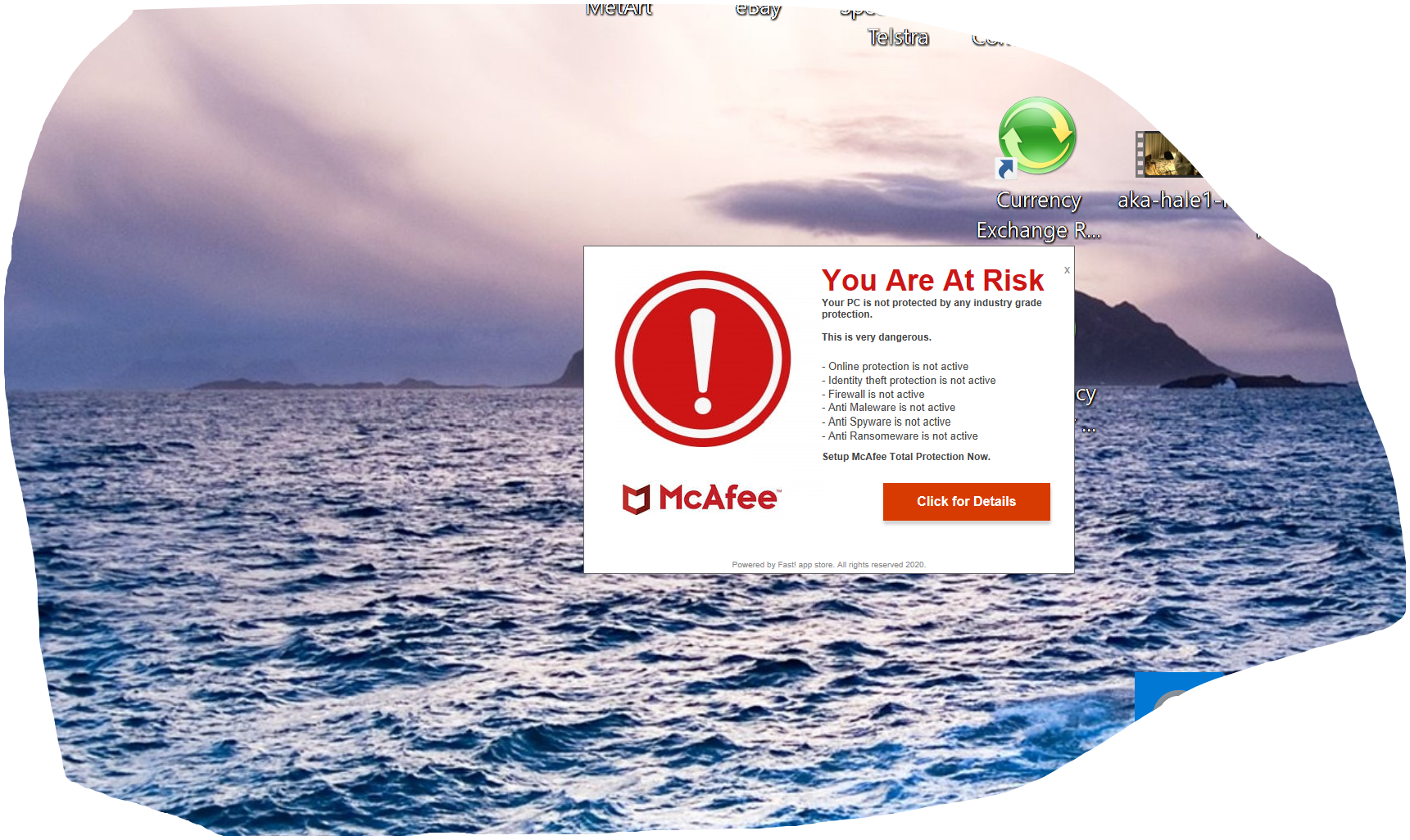 Fake pop ups from mcafee and microsoft - Microsoft Community