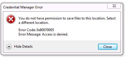 Permissions Error: Access is denied. - Microsoft Community