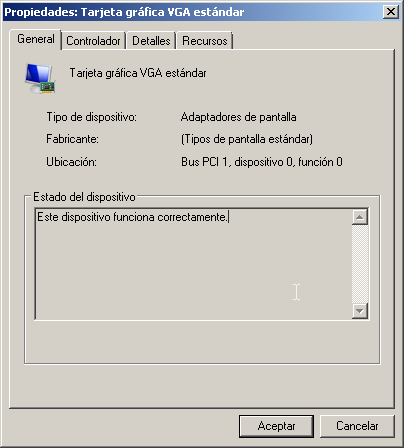 Controlador de tarjeta grafica 2025 vga estandar windows 7