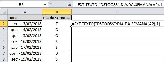 ExcelMax®] Função que escreve os dias da semana em dois ou mais idiomas.  (Su