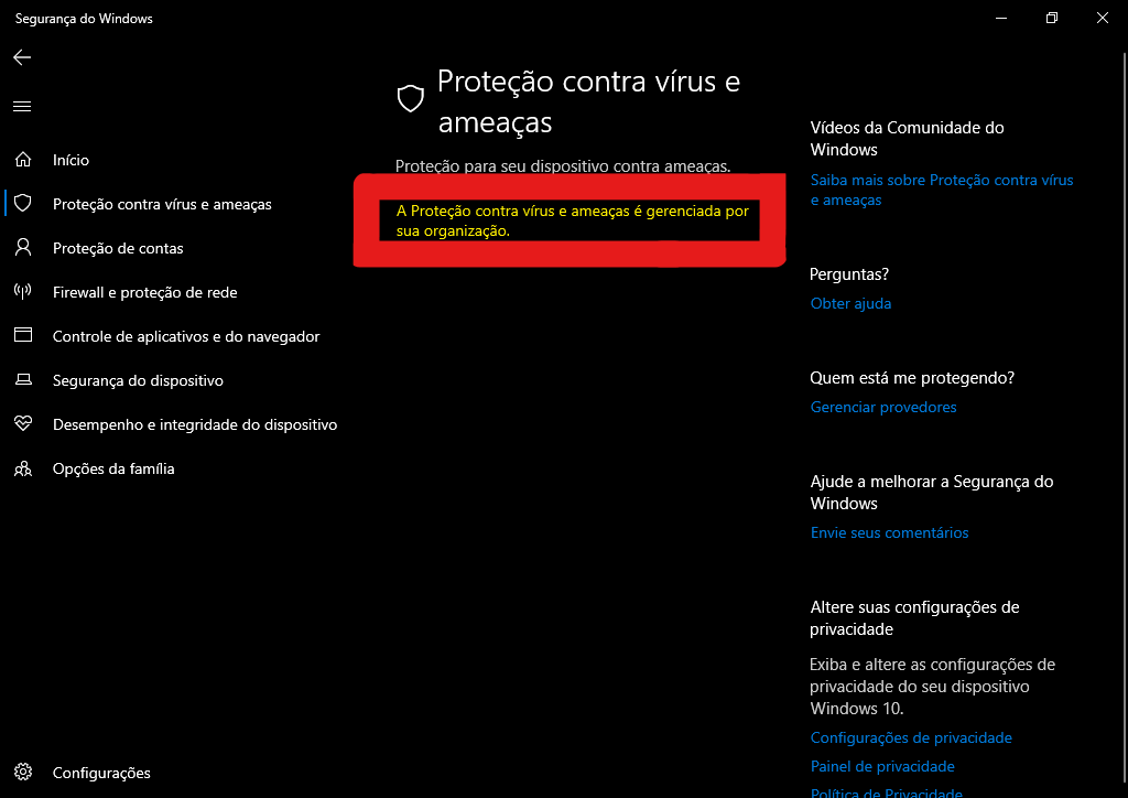 Não Consigo Ativar As Configurações Do Windows Defender Microsoft 0729