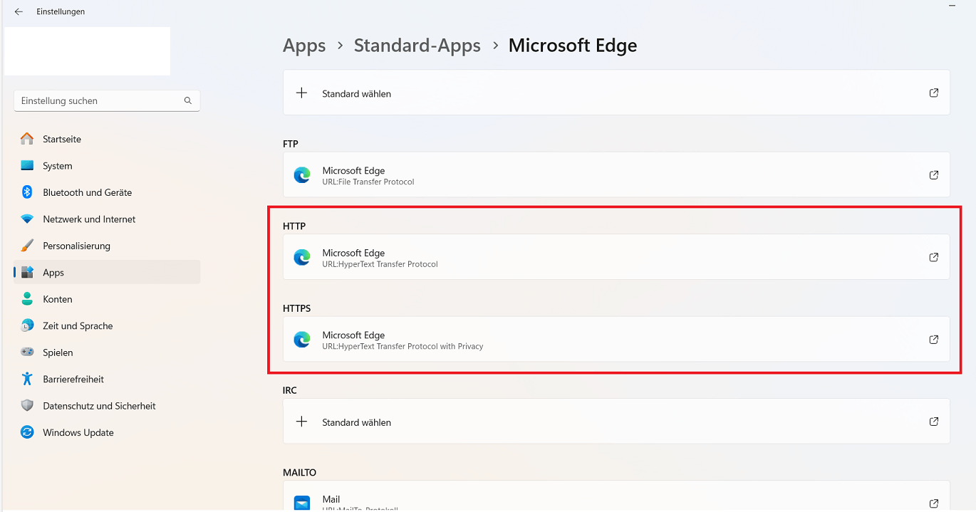 Edge als Standardbrowser öffnet keine externen Links (Windows 11 ...