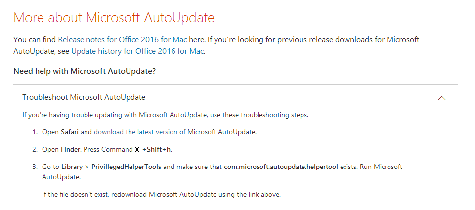 Installer update history office 2016 for mac