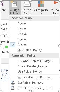 Assign Policy To Folders Messages Microsoft Community