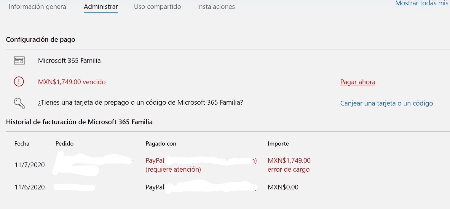 Quiero cancelar mi Microsoft 365 Familia pero no me deja. - Microsoft  Community