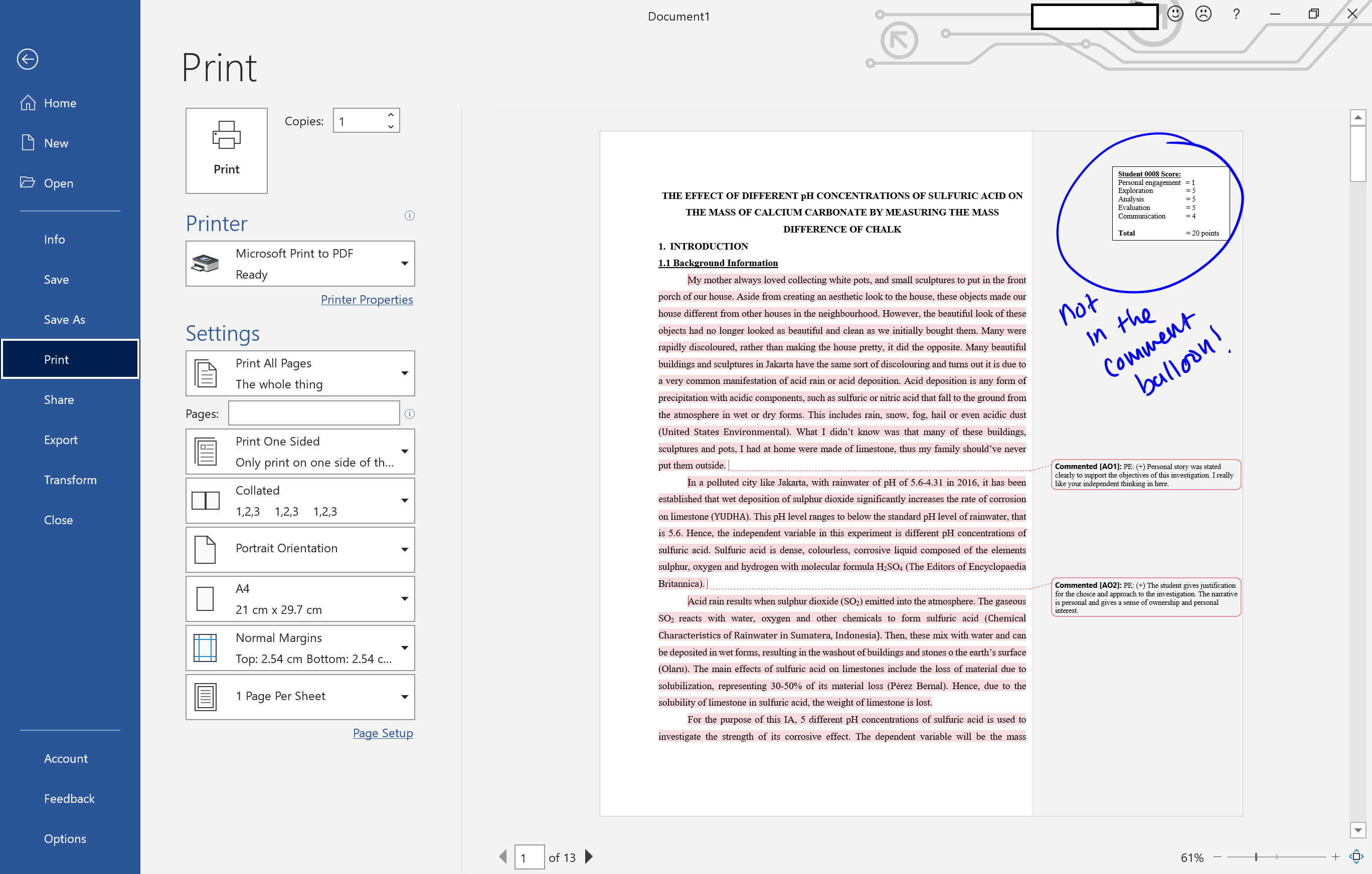 Comments In Ms. Word Disappearing And Cannot Be Saved In Pdf Format 