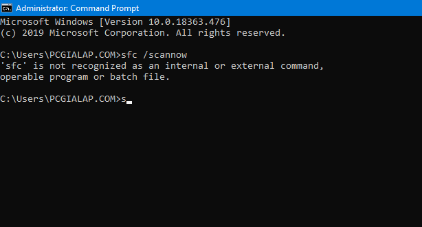 Sfc Is Not Recognized As An Internal Or External Command Microsoft 5891