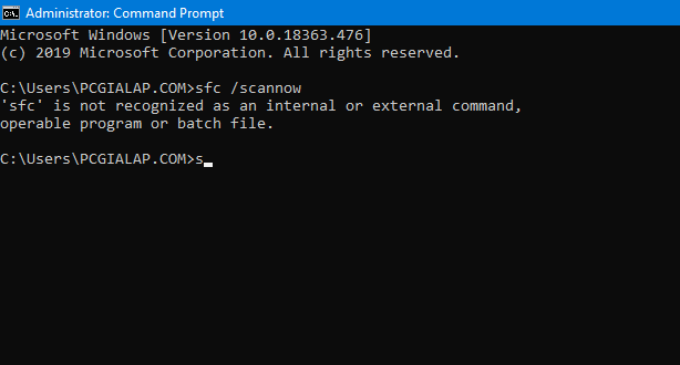 Sfc Is Not Recognized As An Internal Or External Command Microsoft 1785