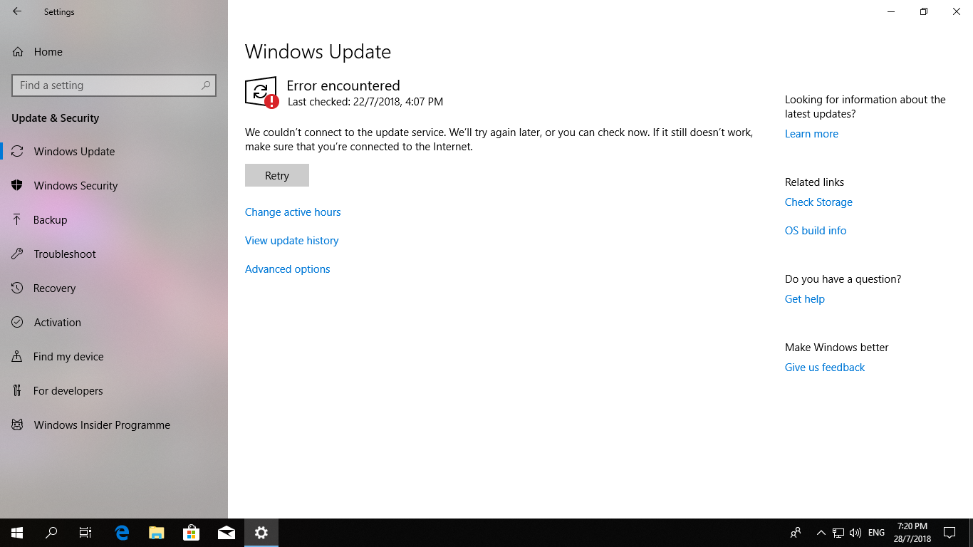 Cannot update windows "Error encountered" - Microsoft Community
