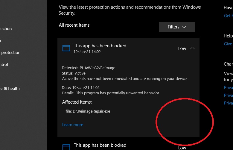 Microsoft 10 security anti virus blocking dozens of my valid files ...