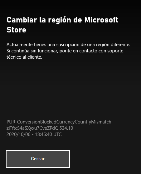 Change region best sale on microsoft store