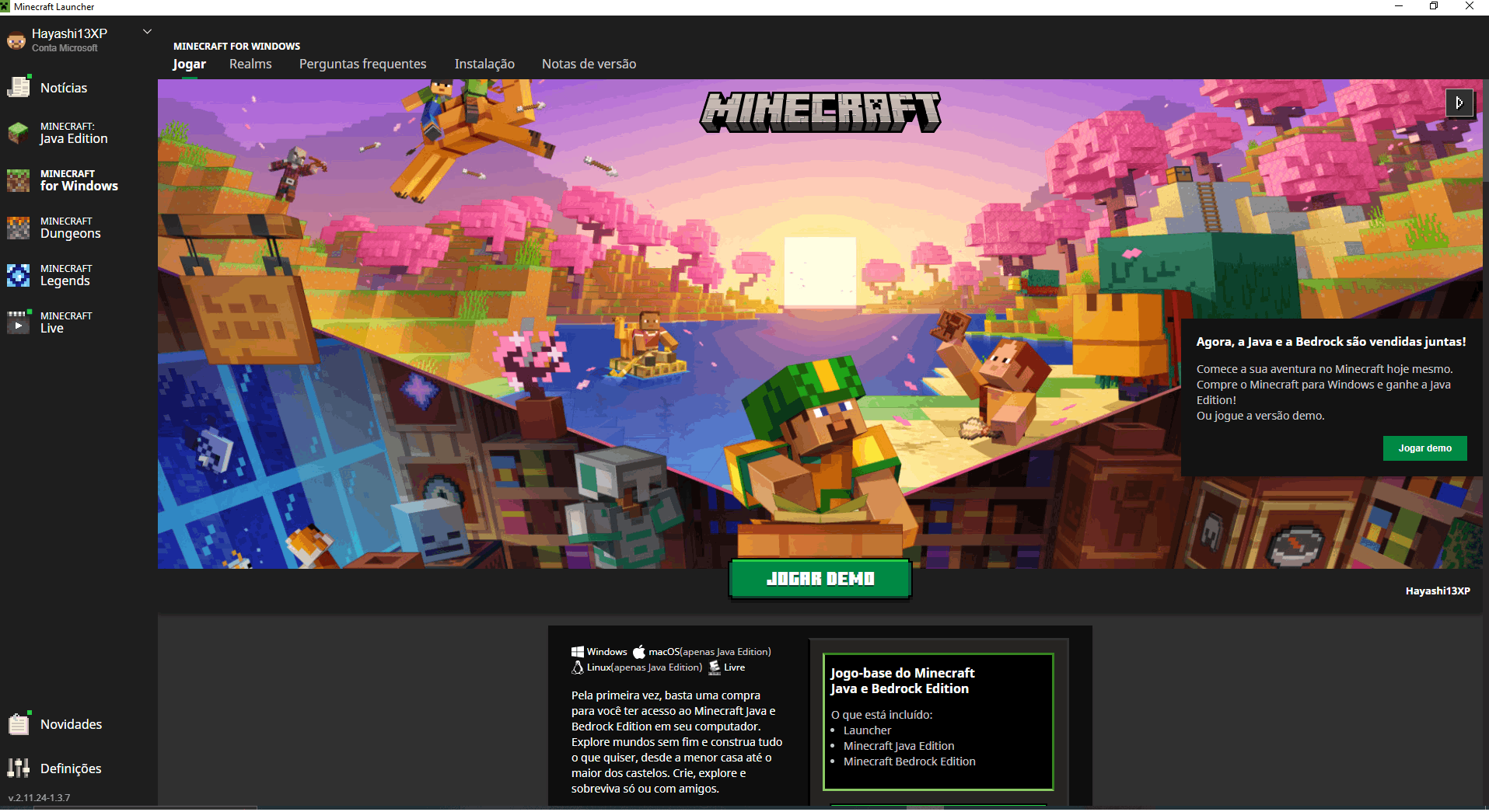 O NOVO LAUNCHER DO MINECRAFT É GRATUITO! 