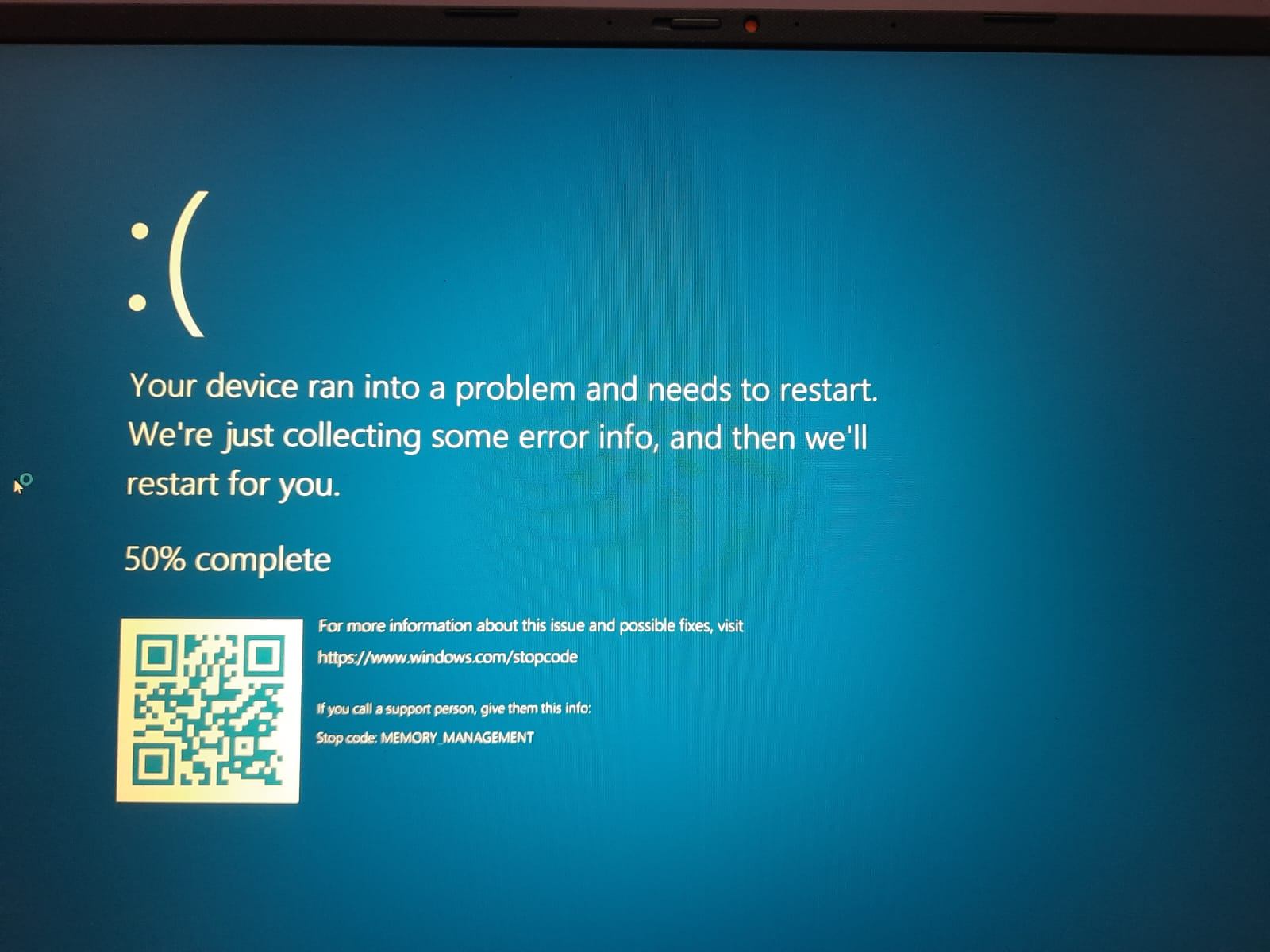 my laptop is restarting multiple times and showing blue screen 