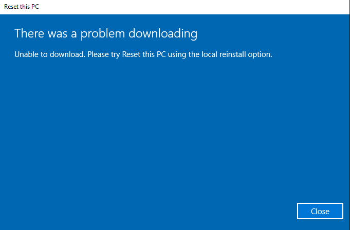 academic windows 10 download fail