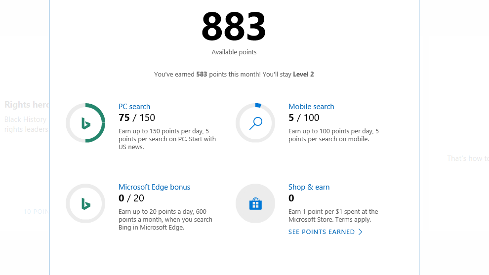 Question About Mobile Rewards Points, Bing Search Points, and Computer ...