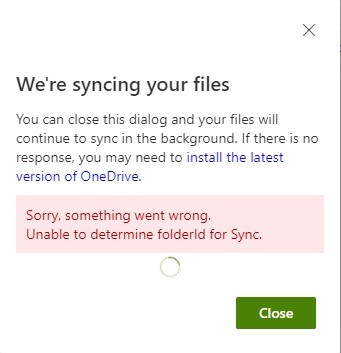 The OneDrive On Sharepoint, Is No Syncing. - Microsoft Community