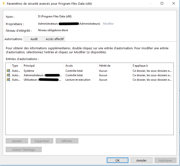 Acces Au Dossier De Destination Refuse Vous Devez Disposer Microsoft Community