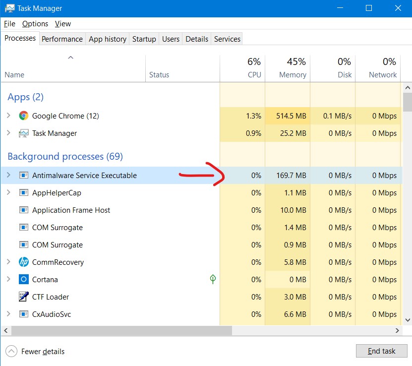 Anti Malware Service Executable - Microsoft Community