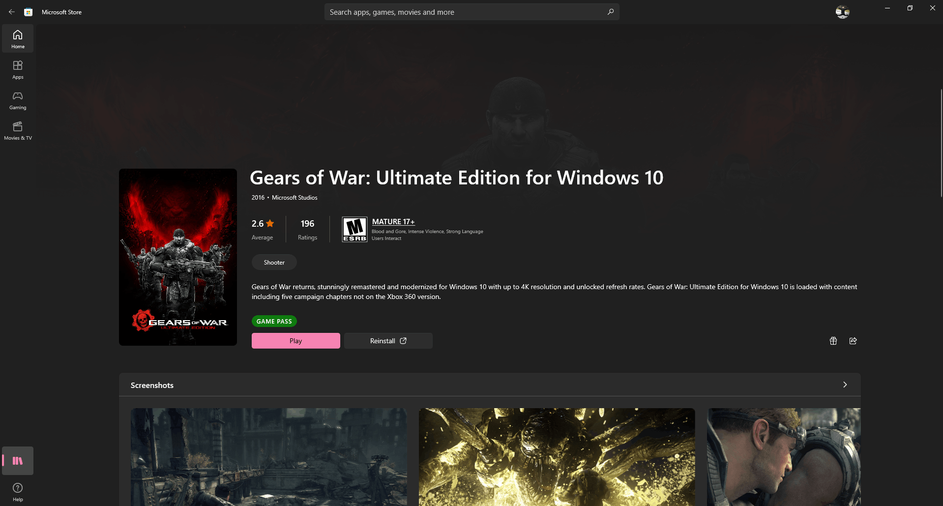  Gears of War 4: Ultimate Edition – Xbox & Windows 10