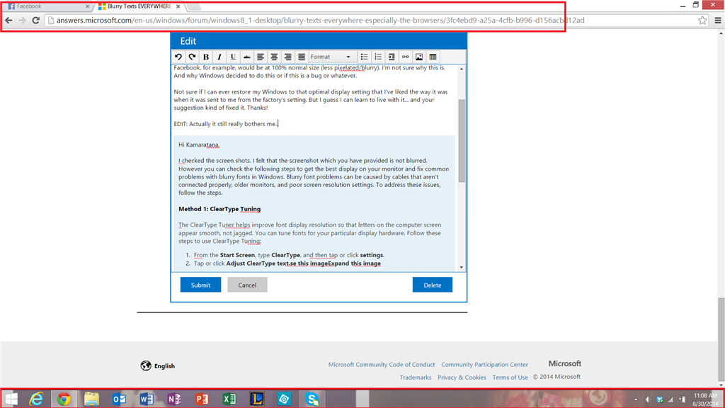 Blurry Texts EVERYWHERE! (Especially The Browsers) - Microsoft Community