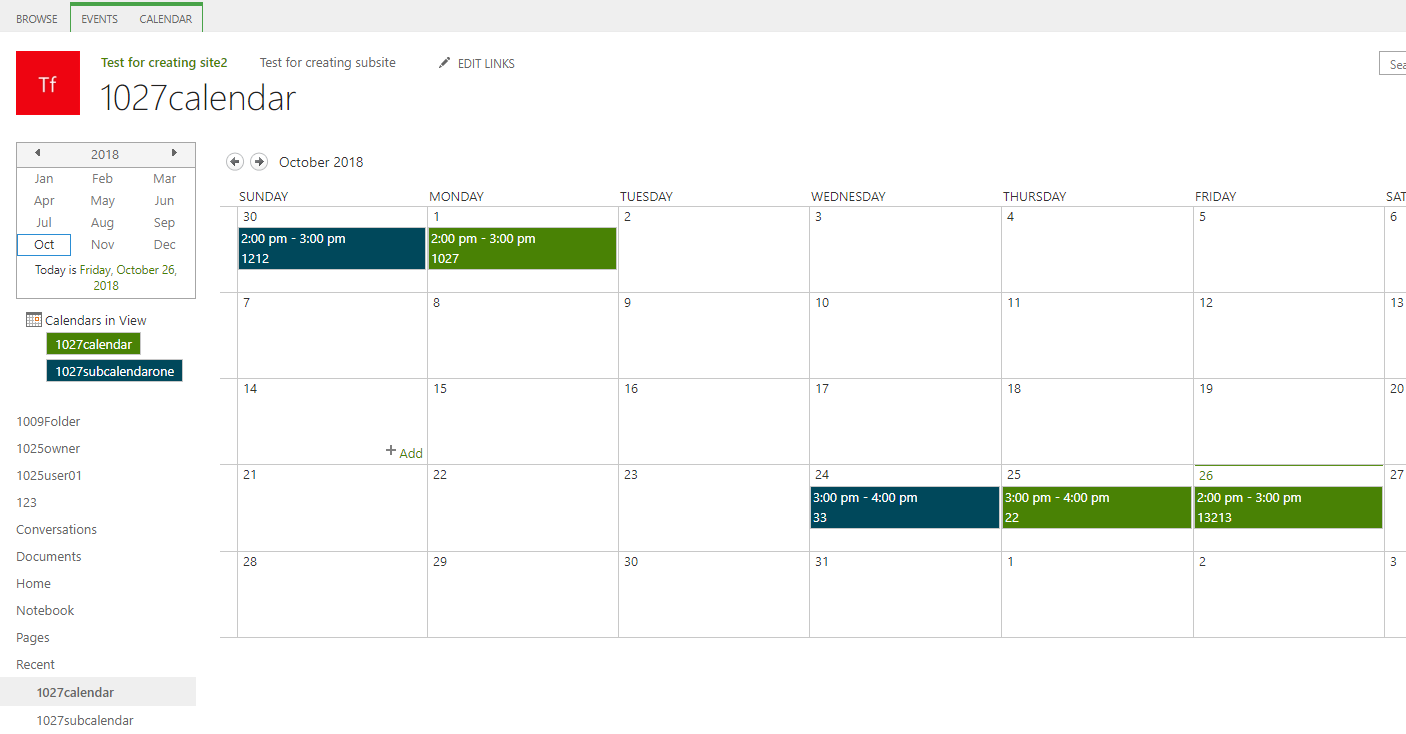 SharePoint Master Calendar Compromised of Multiple Overlays Microsoft