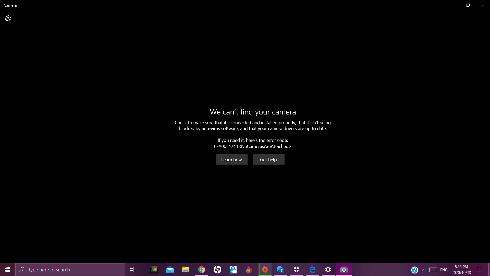 Camera not working - Microsoft Community