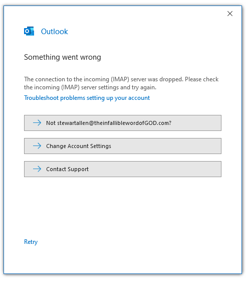 cannot add imap email account to Outlook (Microsoft 365) - Microsoft ...