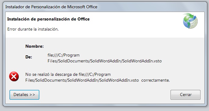 Error durante la instalación - Microsoft Community