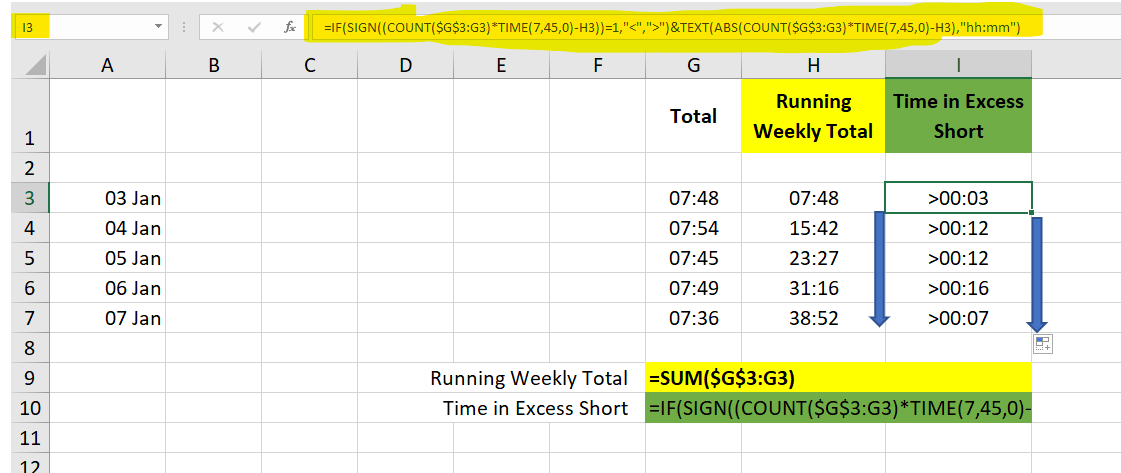 Excel time and attendance formula, depending on COUNT - Microsoft Community