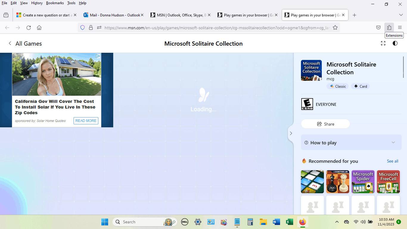 Microsoft Solitaire Collection not working. - Microsoft Community