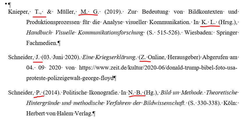 Literaturverzeichnis APA 6. Auflage