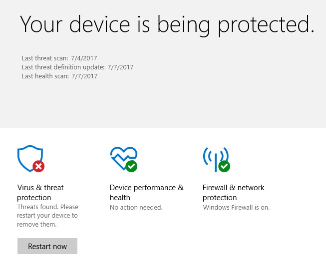 Windows Defender, Always Has A Action Needed Message - Microsoft Community