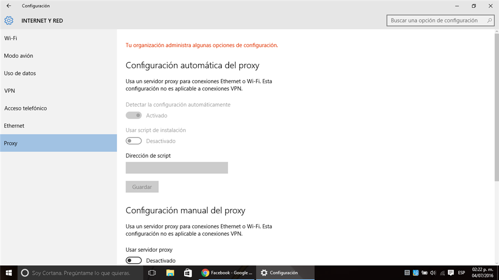 Desactiver Proxy Windows 7