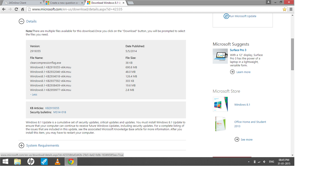 Unable To Install Win 8.1 Update (KB2919355) - Microsoft Community