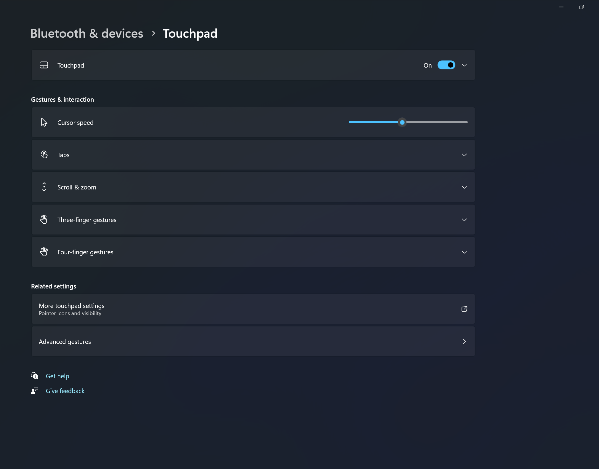 My Touchpad Settings Disappeared