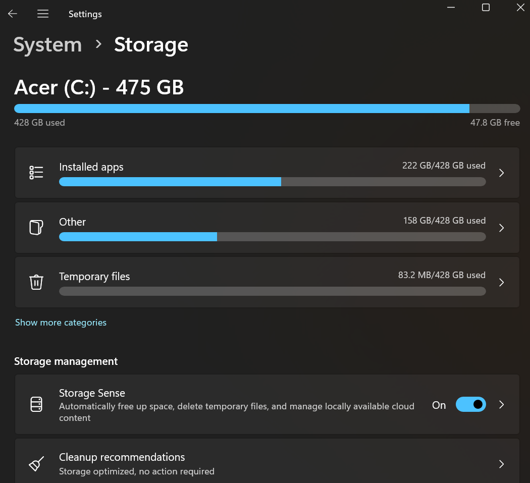 Games are showing up twice in memory settings, SSD has little space -  Microsoft Community