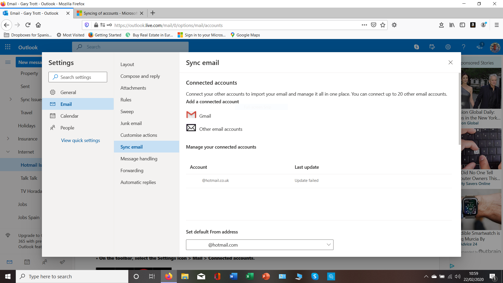 Syncing of accounts - Microsoft Community