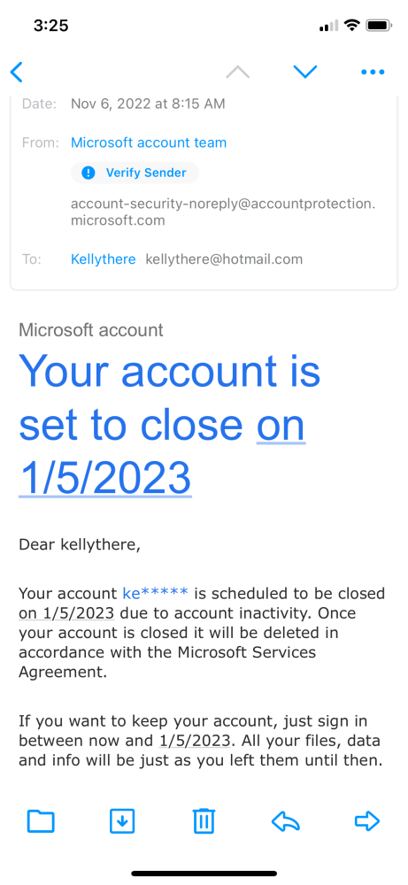 Fake Your Account Is Set To Close Microsoft Email Scam